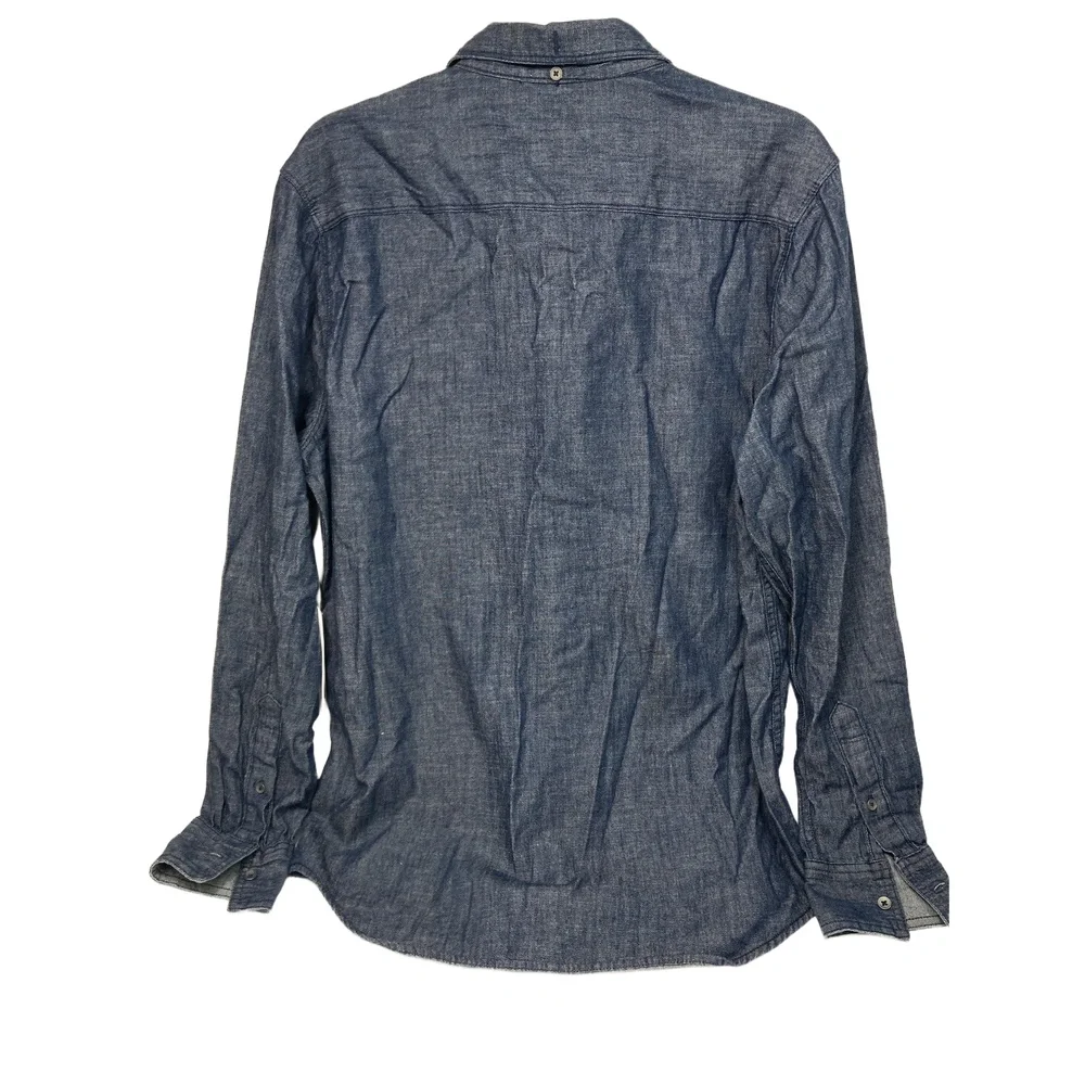 Kenneth Cole Slim-Fit Organic Stretch Denim Shirt‎ Sz M - Picture 7 of 14